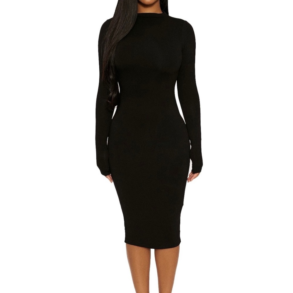 ❤️SOLD❤️ Naked Wardrobe Midi Dress in Olive Green